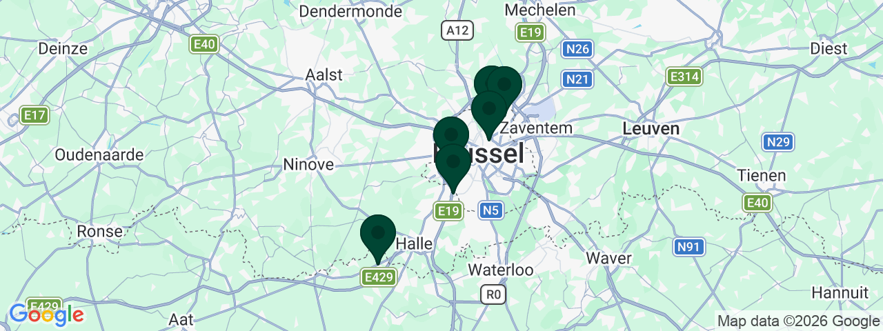 Carte des offres d'emploi à Bruxelles