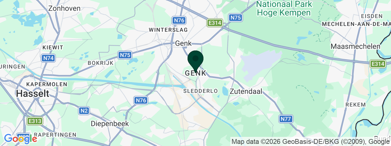 Carte des offres d'emploi à Genk