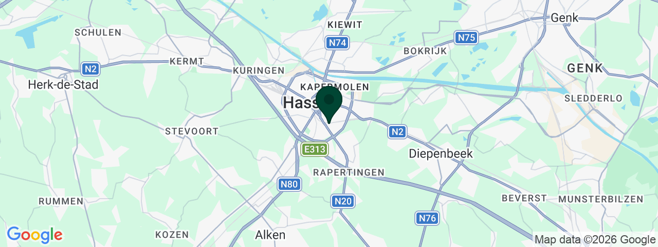 Carte des offres d'emploi à Hasselt