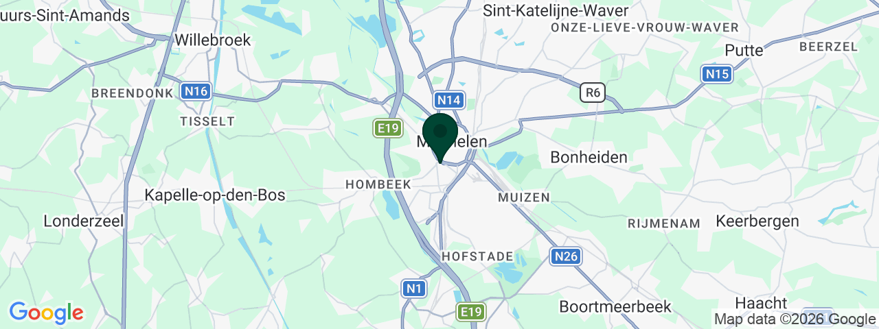 Kaart met vacatures in Mechelen